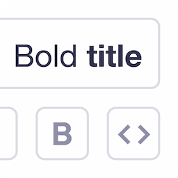 Strapi plugin logo for Bold title editor